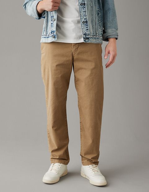 Мужские брюки American Eagle AE Flex Relaxed Straight Lived-In Khaki Pant