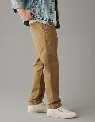 AE Flex Relaxed Straight Lived-In Khaki Pant