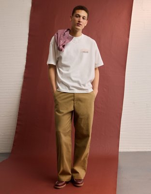 AE Flex Pantalones Caqui Desgastados Ultra Holgados