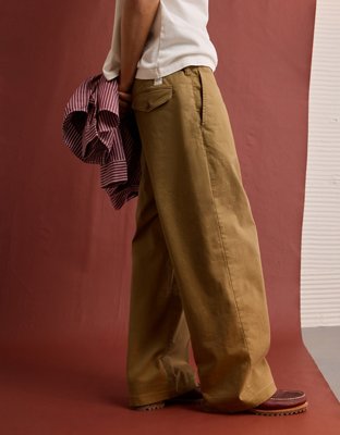 Pantalon kaki ultra ample déjà porté Flex AE