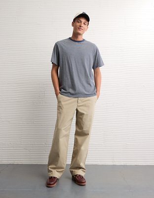 AE Flex Ultra Baggy Lived-In Khaki Pant | American Eagle