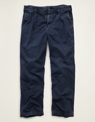 AE Loose Fit Lived-In Pleated Khaki Pant