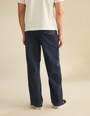 AE Loose Fit Lived-In Pleated Khaki Pant