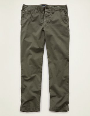 AE Flex Relaxed Straight Lived-In Khaki Pant