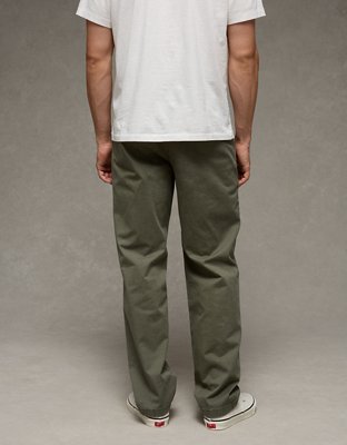 AE Flex Relaxed Straight Lived-In Khaki Pant