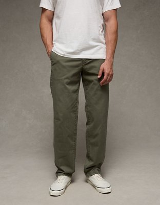 AE Flex Relaxed Straight Lived-In Khaki Pant