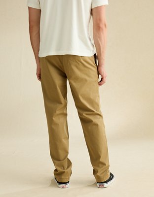 AE Flex Relaxed Straight Lived-In Khaki Pant