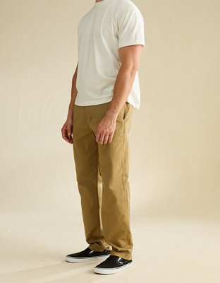 AE Flex Relaxed Straight Lived-In Khaki Pant