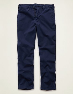 AE Flex Relaxed Straight Lived-In Khaki Pant