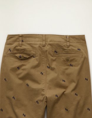 AE Flex Relaxed Straight Lived-In Khaki Pant