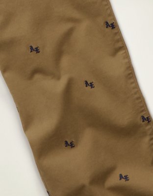AE Flex Relaxed Straight Lived-In Khaki Pant