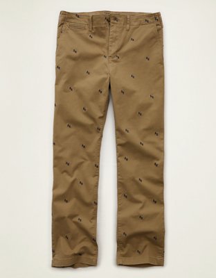 AE Flex Relaxed Straight Lived-In Khaki Pant