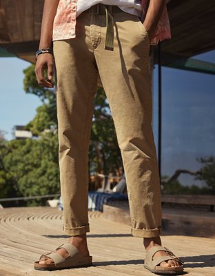 AE Flex Slim Straight Lived-In Khaki Pant