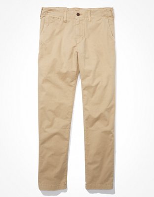 American Eagle Mens Airflex + Casual Trouser Pants, Beige, 30W x