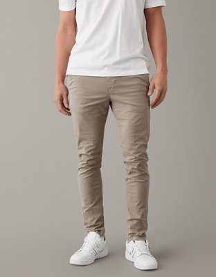 Mens slim on sale khaki pants