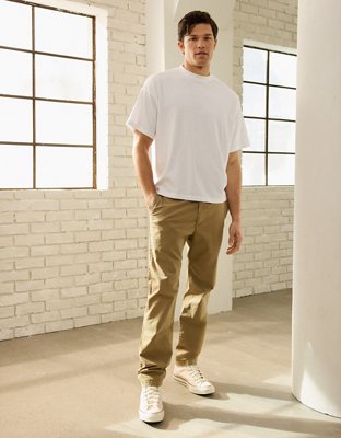 AE Flex Slim Straight Lived-In Khaki Pant