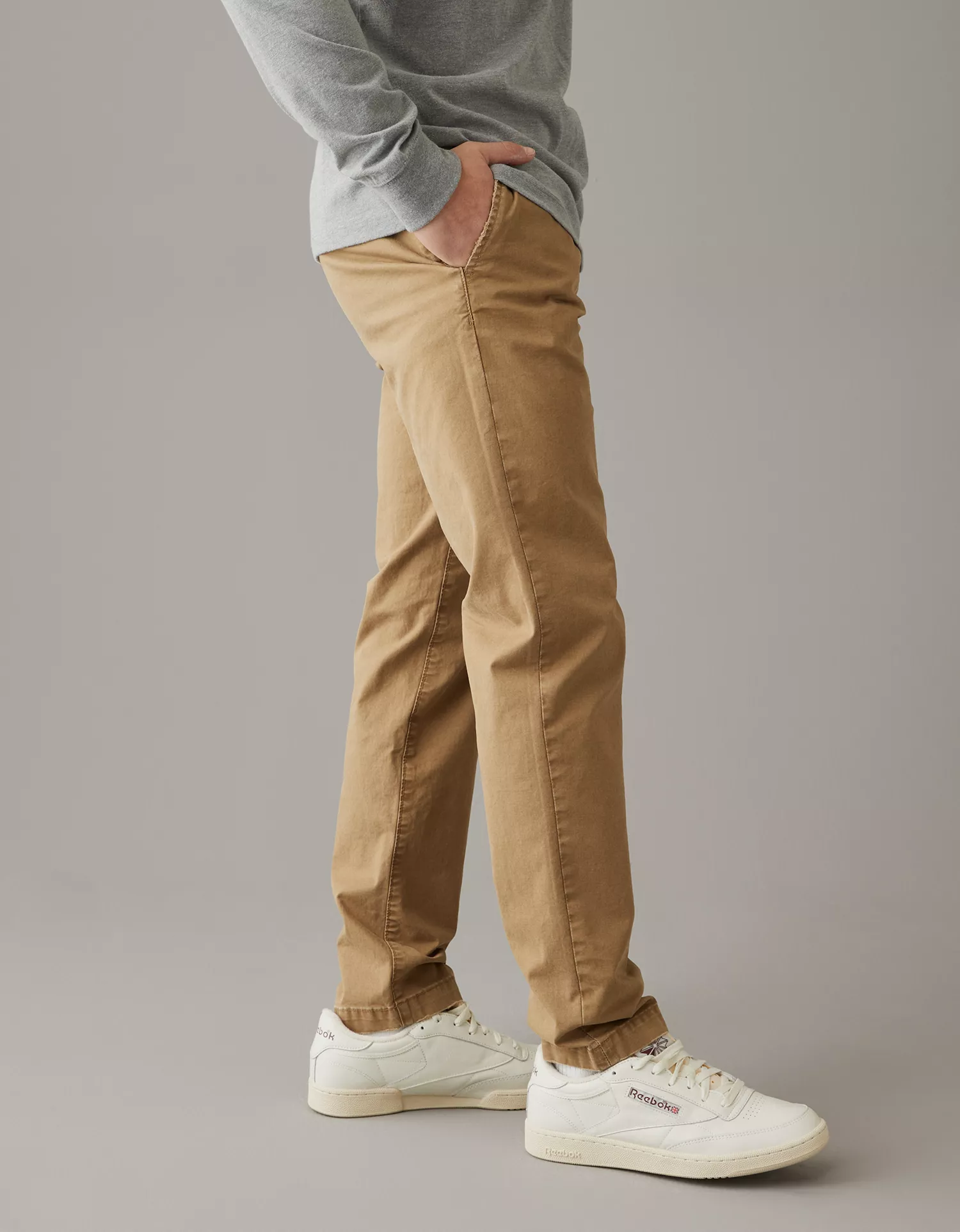 AE Flex Slim Straight Lived-In Khaki Pant - thumbnail 10