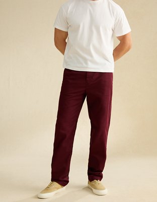 AE Pants Khaki Desgastados Flex Slim Straight