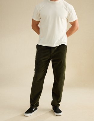 AE Flex Slim Straight Pant de Corderoy Desgastado