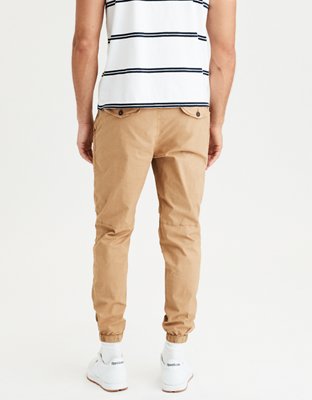 skinny khaki jogger pants