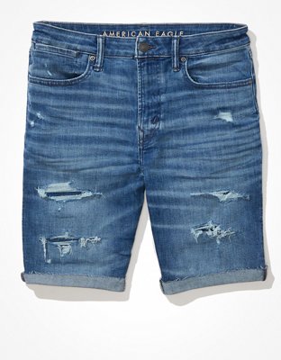 Мужские джинсы American Eagle AE AirFlex+ Move-Free Patched Denim Short — фото 3