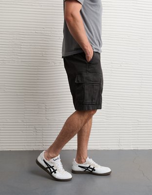 Мужские шорты American Eagle AE 10" Flex Lived-In Cargo, цвет: Чёрный — фото 5