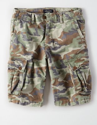 american eagle outfitters mens camo cargo shorts