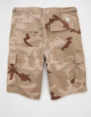 Мужские шорты American Eagle AE 12" Flex Lived-In Cargo, цвет: Тёмный рыжевато-коричневый — фото 5