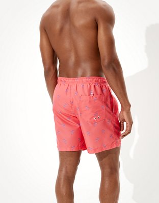 AE 6" Palm Print Swim Trunk