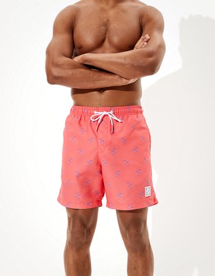 AE 6" Palm Print Swim Trunk