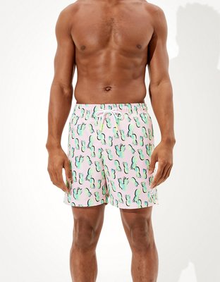 AE 6" Cactus Print Swim Trunk