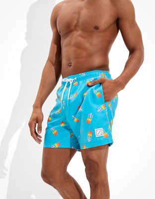 Мужские брюки American Eagle AE 6" Pride Poolside Popsicle Print Swim Trunk — фото 2