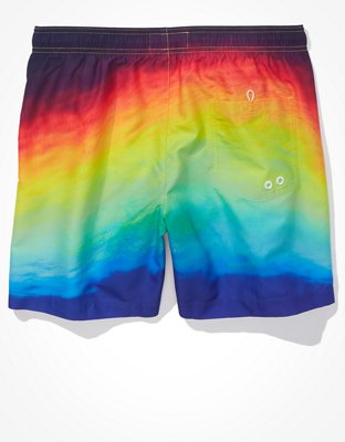 Мужские брюки American Eagle AE 6" Pride Rainbow Tie Dye Swim Trunk — фото 4