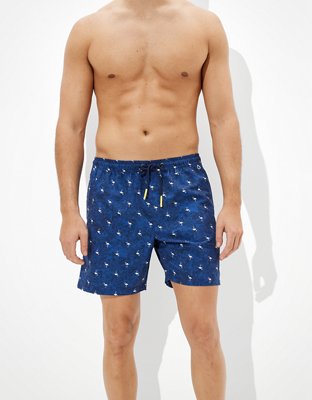 Мужские брюки American Eagle AE 7" Flamingo Print Swim Trunk — фото 2