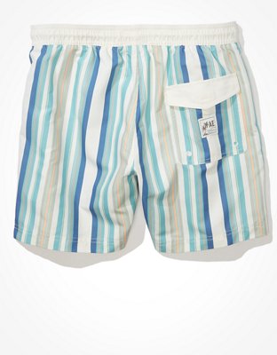 Мужские брюки American Eagle AE 5" Striped Swim Trunk — фото 4