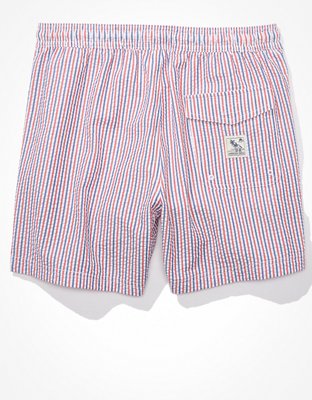 Мужские брюки American Eagle AE 5.5" Striped Swim Trunk — фото 2