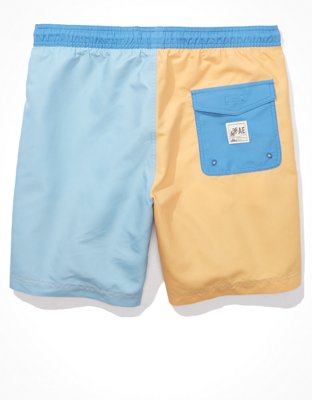 Мужские брюки American Eagle AE 7" Colorblock Swim Trunk — фото 4