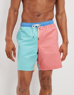 Original Penguin Color-block Swim Trunks - 100% Exclusive In Blue Topaz