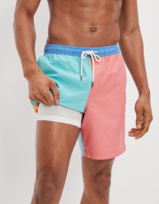 Мужские брюки American Eagle AE 7" Colorblock Swim Trunk — фото 5