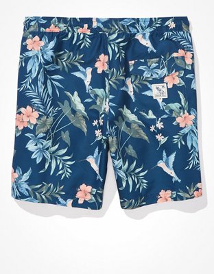 Мужские брюки American Eagle AE 7" Tropical Swim Trunk — фото 4