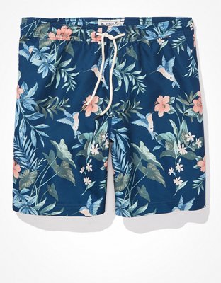 Мужские брюки American Eagle AE 7" Tropical Swim Trunk — фото 3