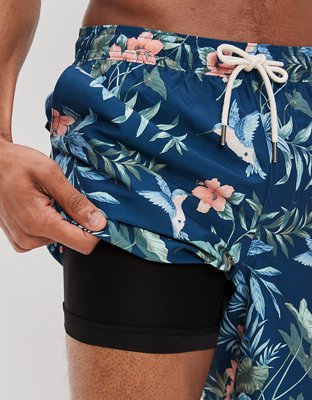 Мужские брюки American Eagle AE 7" Tropical Swim Trunk — фото 5