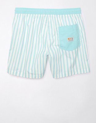 Мужские брюки American Eagle AE Striped Flex 5" Swim Trunk — фото 4