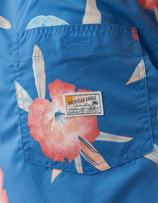 Мужские брюки American Eagle AE Tropical Flex 7" Swim Trunk — фото 5
