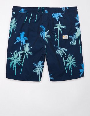 Мужские брюки American Eagle AE Palm Trees Flex 7" Swim Trunk — фото 4