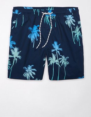 AE 7" Palm Trees Flex Swim Trunk
