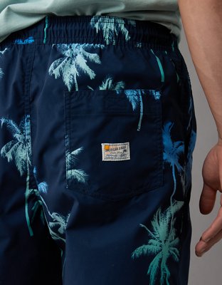 Мужские брюки American Eagle AE Palm Trees Flex 7" Swim Trunk — фото 5