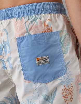 AE 7" Floral Flex Swim Trunk