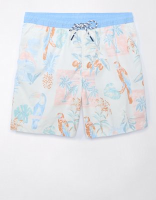 AE 7" Floral Flex Swim Trunk