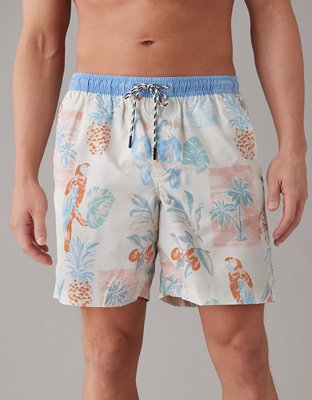 AE 7" Floral Flex Swim Trunk